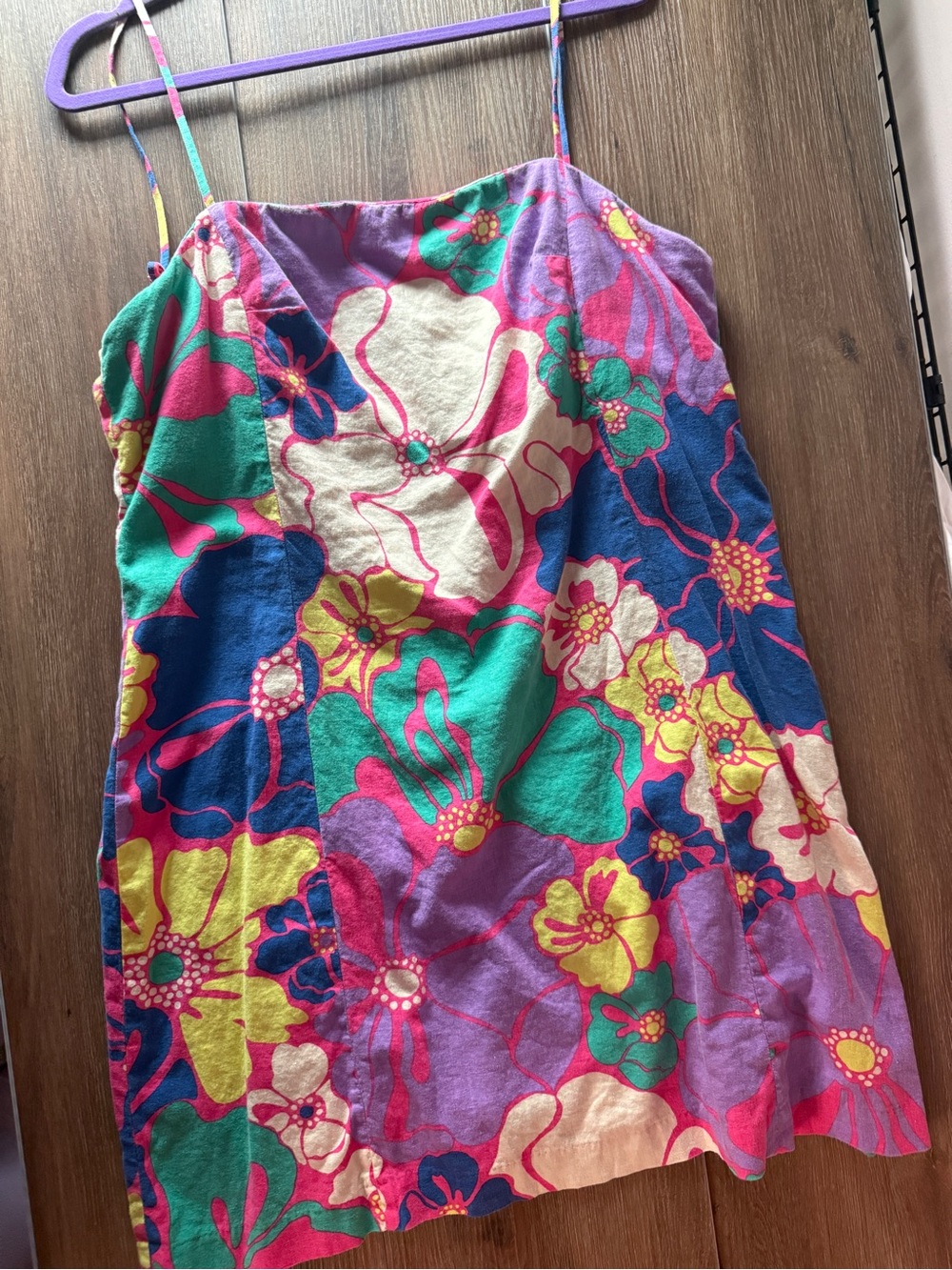 Bright Floral Spaghetti Strap Kids Dress - Multicolor GAP LARGE